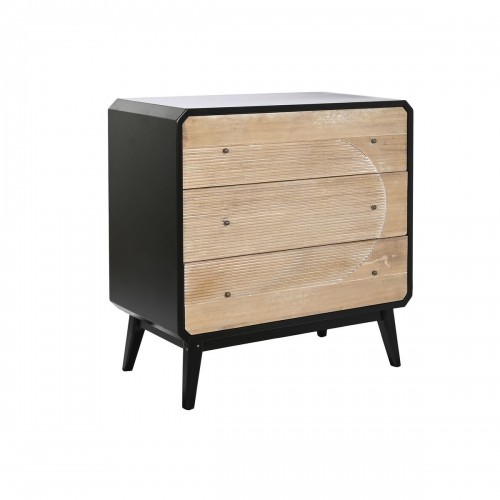 Chest of drawers DKD Home Decor Black Wood Modern (80 x 40 x 79,5 cm) image 1