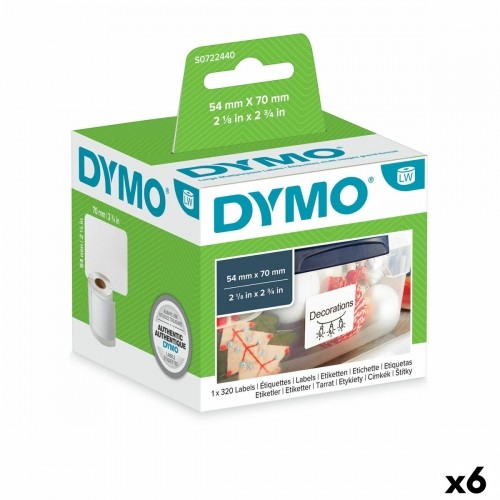 Рулон этикеток Dymo S0722440 54 x 70 mm LabelWriter™ Белый (6 штук) image 1