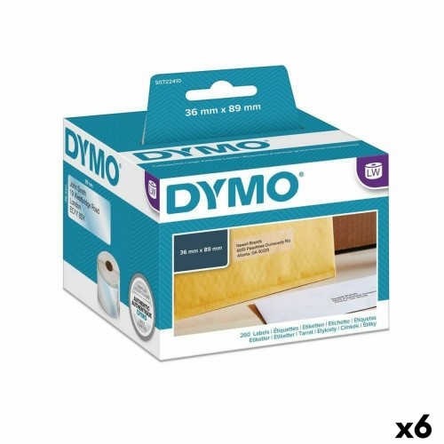 Рулон этикеток Dymo 89 x 36 mm LabelWriter™ Прозрачный (6 штук) image 1