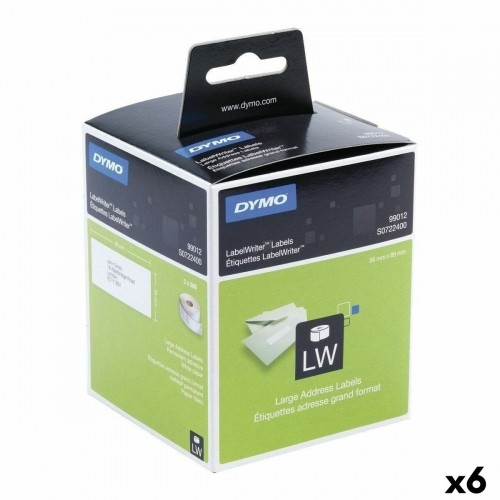 Рулон этикеток Dymo 99012 LabelWriter™ 36 x 89 mm Белый Чёрный (6 штук) image 1