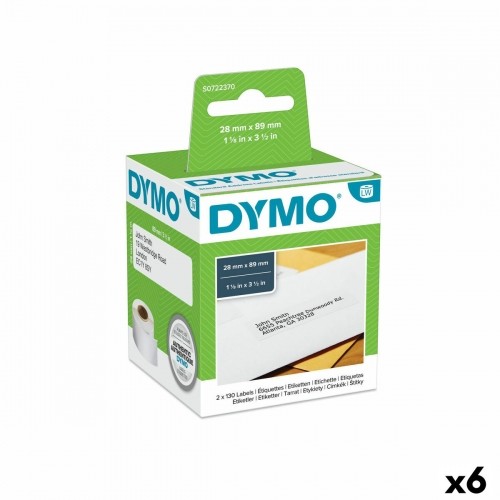 Рулон этикеток Dymo 99010 28 x 89 mm LabelWriter™ Белый Чёрный (6 штук) image 1