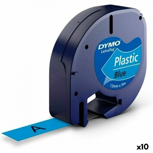 Ламинированная лента для фломастеров Dymo 91205 LetraTag® Чёрный Синий 12 mm (10 штук) image 1