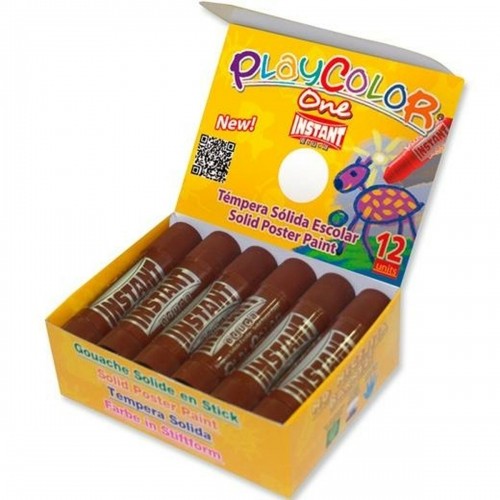Tempera Playcolor Basic One Solid Brown 12 Pieces image 1