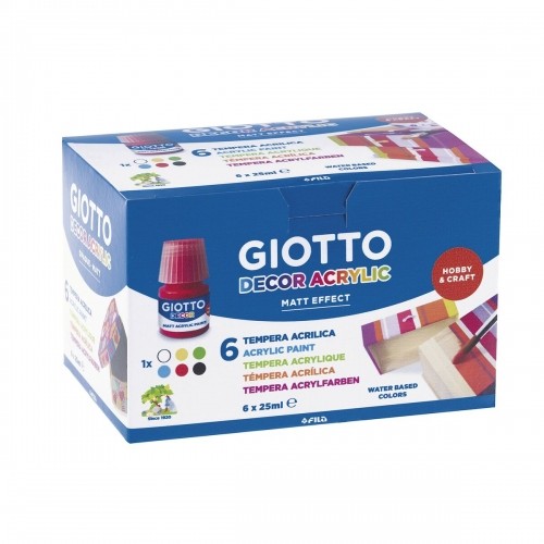 Tempera Giotto Decor Multicolour White 25 ml (6 Pieces) image 1