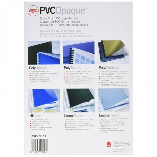 Binding Covers GBC PolyOpaque Melns PVC A4 (100 gb.) image 1