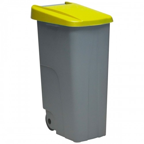 Atkārtoti Pārstrādājamo Atkritumu Tvertne Denox Dzeltens 110 L (42 x 57 x 88 cm) image 1