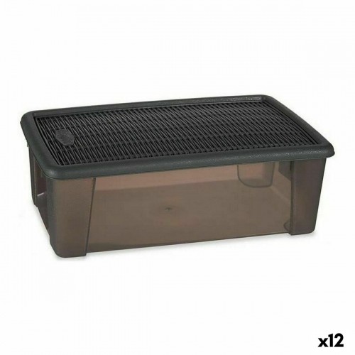 Stefanplast Kaste ar vāku Elegance Pelēks Plastmasa 5 L (19,5 x 11,5 x 33 cm) (12 gb.) image 1