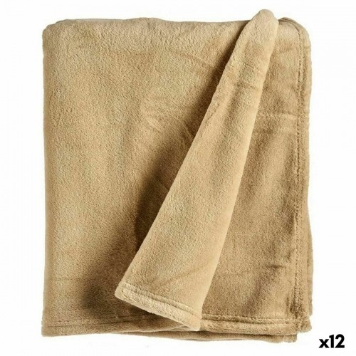 Fleece Blanket Beige (125 x 0,5 x 150 cm) (12 Units) image 1