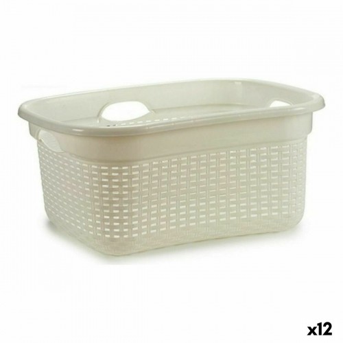 Basket White Plastic 25 L 42,5 x 25,5 x 63,5 cm (12 Units) image 1