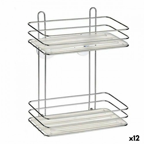 Bathroom Shelves Silver Transparent Plastic Chrome-plated steel (26 x 30,2 x 11,5 cm) (12 Units) image 1