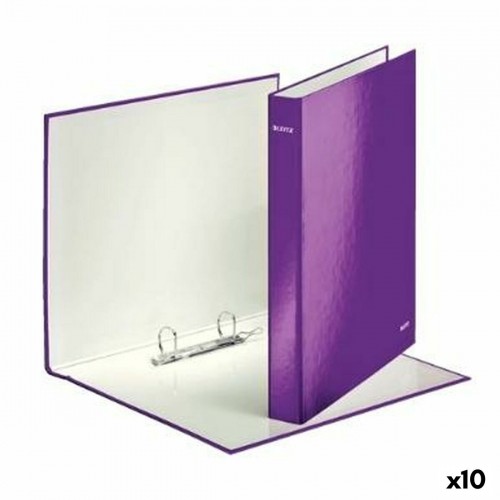 Gredzenveida stiprinājums Leitz Violets A4 (10 gb.) image 1