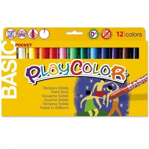 Tempera Playcolor Basic Pocket 12 Pieces Solid Multicolour image 1