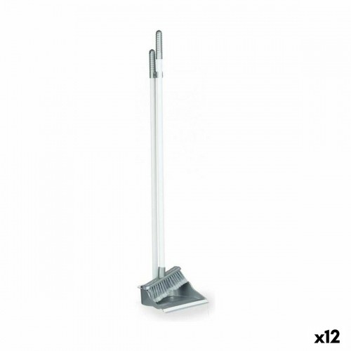Sweeping Brush and Dustpan Cleaning Set Silver Plastic (12 Units) image 1