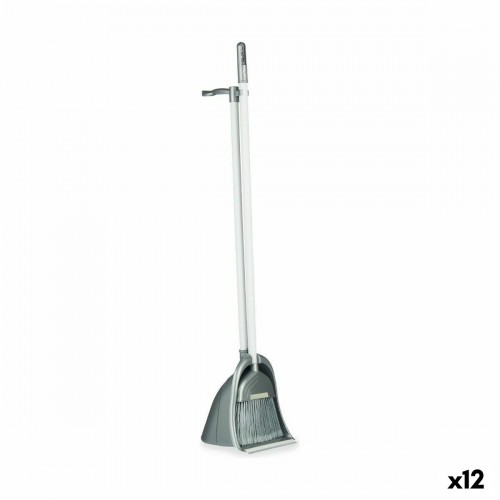 Sweeping Brush and Dustpan Cleaning Set Silver Plastic (12 Units) image 1