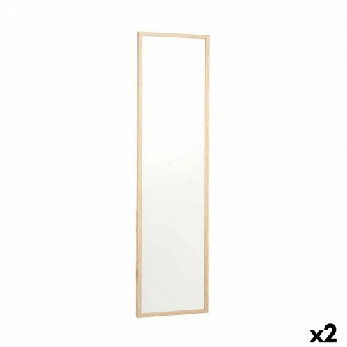 Wall mirror 30 x 120 cm Brown MDF Wood (2 Units) image 1