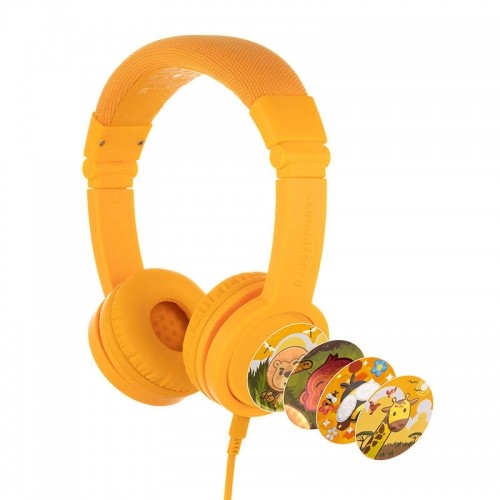 BuddyPhones kids headphones wired Explore Plus (Yellow) image 1