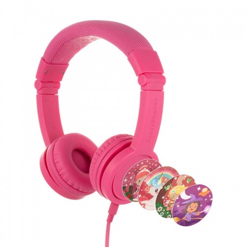 BuddyPhones kids headphones wired Explore Plus (Pink) image 1