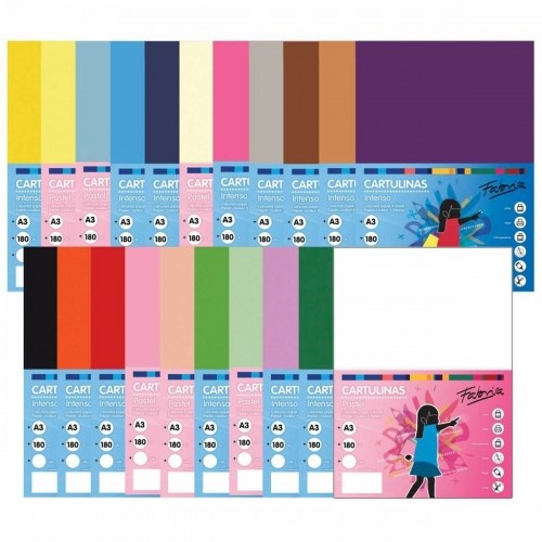 Картонная бумага Fabrisa Разноцветный 180 g/m² (50 штук) image 1