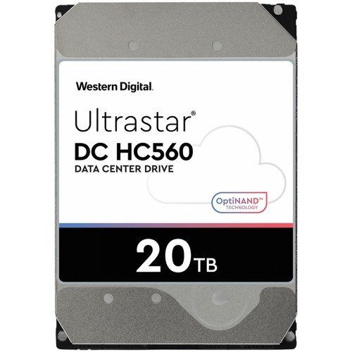 Western Digital HDD Server WD/HGST ULTRASTAR DC HC560 (3.5’’, 20TB, 512MB, 7200 RPM, SATA 6Gb/s, 512E SE NP3), SKU: 0F38785 image 1