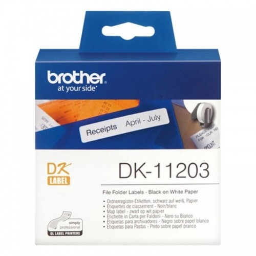Labels Brother DK-11203 White Black Black/White Paper image 1