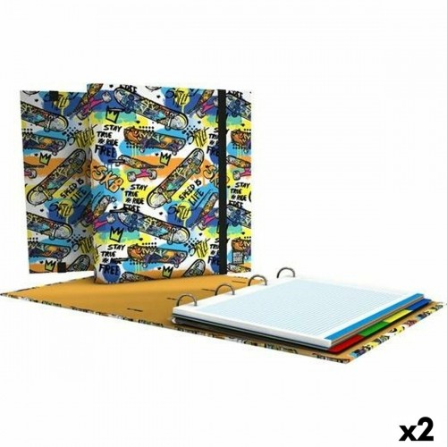 Ring binder Grafoplas Carpebook Street Multicolour A4 (2 Units) image 1