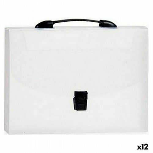 Document Holder Briefcase Black Transparent A4 (25 x 3 x 33 cm) (12 Units) image 1