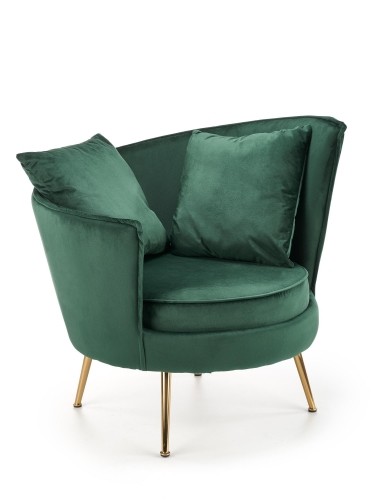 Halmar ALMOND leisure chair color: dark green image 1