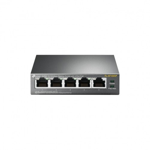 TP-Link  
         
       Switch||Desktop/pedestal|5x10Base-T / 100Base-TX|PoE ports 4|TL-SF1005P image 1