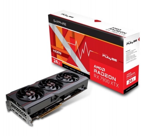 Sapphire  
         
       Graphics Card||AMD Radeon RX 7900 XTX|24 GB|GDDR6|384 bit|PCIE 4.0 16x|Active|2xHDMI|2xDisplayPort|11322-02-20G image 1