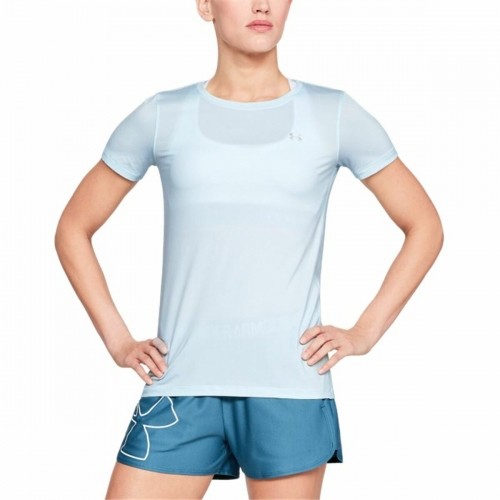 Women’s Short Sleeve T-Shirt Under Armour HeatGear Light Blue image 1
