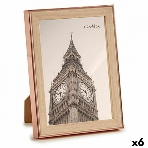 Photo frame Brown Copper Plastic Glass (15,6 x 2 x 20,7 cm) (6 Units) image 1