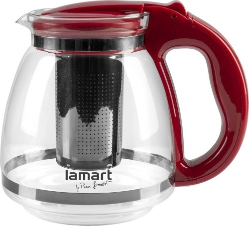 Glass teapot with infuser Lamart LT7074 VERRE 1.1 l red image 1