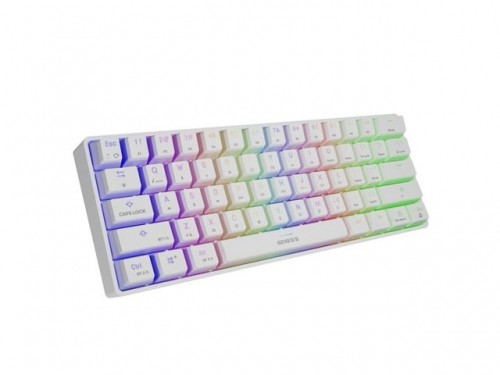 Genesis  
         
       THOR 660 RGB Gaming keyboard, RGB LED light, US, White, Wireless/Wired, Wireless connection, Gateron Red Switch image 1