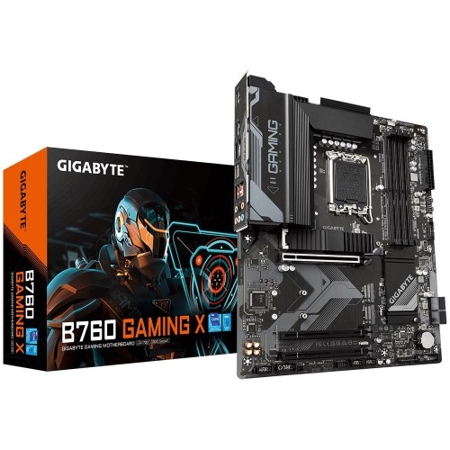 Mainboard|GIGABYTE|Intel B760 Express|LGA1700|ATX|Memory DDR5|Memory slots 4|2xPCI-Express 3.0 16x|1xPCI-Express 4.0 16x|3xM.2|1xHDMI|1xDisplayPort|5xUSB 2.0|2xUSB 3.2|1xUSB-C|1xRJ45|6xAudio port|B760GAMINGX image 1