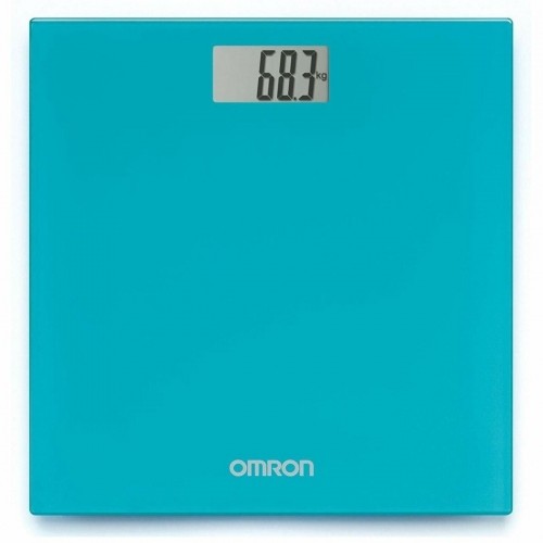 Digital Bathroom Scales Omron 29 x 27 x 2,2 cm Blue Glass image 1