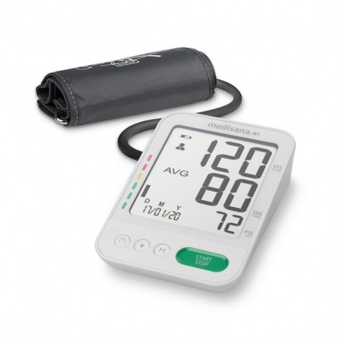 Medisana  
         
       Voice  Blood Pressure Monitor  BU 586 Memory function, Number of users 2 user(s), Memory capacity 	120 memory slots, Upper Arm, White image 1