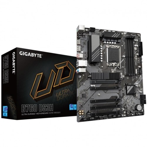 Gigabyte  
         
       Mainboard||Intel B760 Express|LGA1700|ATX|Memory DDR5|Memory slots 4|4xPCI-Express 3.0 1x|1xPCI-Express 4.0 16x|2xM.2|1xHDMI|1xDisplayPort|4xUSB 2.0|1xUSB 3.2|1xUSB-C|1xPS/2|1xRJ45|3xAudio port|B760DS3H image 1