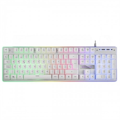 Keyboard Mars Gaming MK220 Spanish Qwerty RGB White image 1