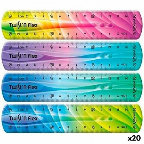 Geometry set Maped Twist'n Flex Multicolour 15 cm Flexible 20 Units image 1