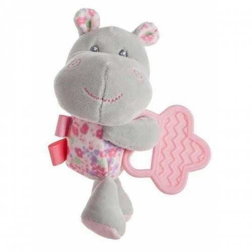 Bigbuy Fun Mazuļu Košļājamais Māneklītis Hippo Rozā 20cm image 1