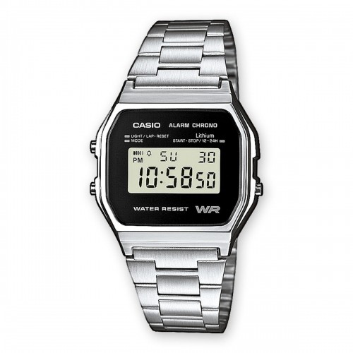 Men's Watch Casio A158WEA-1EF Black Grey Silver image 1
