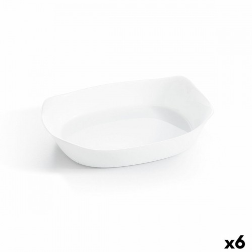 Serving Platter Luminarc Smart Cuisine Rectangular White Glass 30 x 22 cm (6 Units) image 1