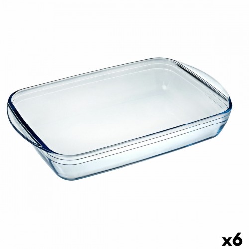 Serving Platter Pyrex Classic 4,6 L 40,3 x 26,3 x 7,3 cm Transparent Glass (6 Units) image 1