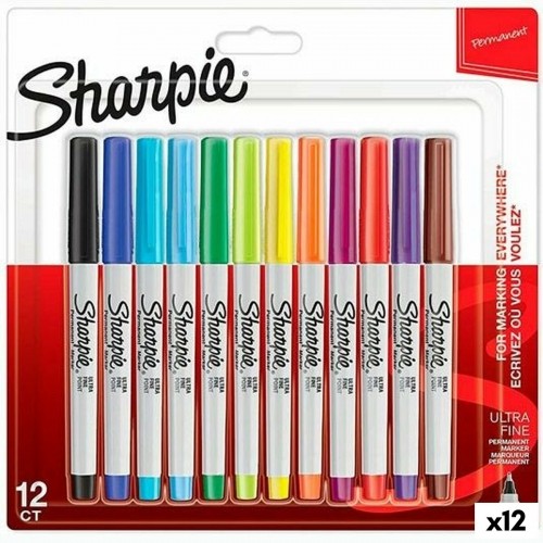 Set of Felt Tip Pens Sharpie Multicolour 12 Pieces 0,5 mm (12 Units) image 1