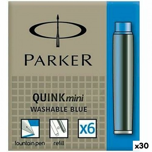 Fountain pen ink refill Parker Quink Mini 6 Предметы Синий (30 штук) image 1