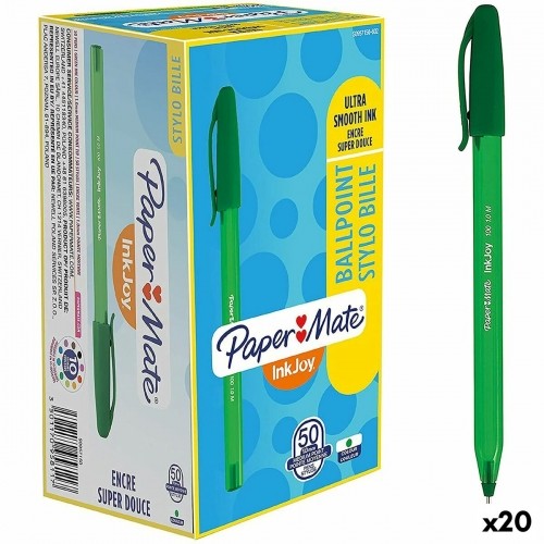 Pen Paper Mate Inkjoy 50 Pieces Green 1 mm (20 Units) image 1
