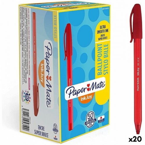 Pen Paper Mate Inkjoy 50 Pieces Red 1 mm (20 Units) image 1