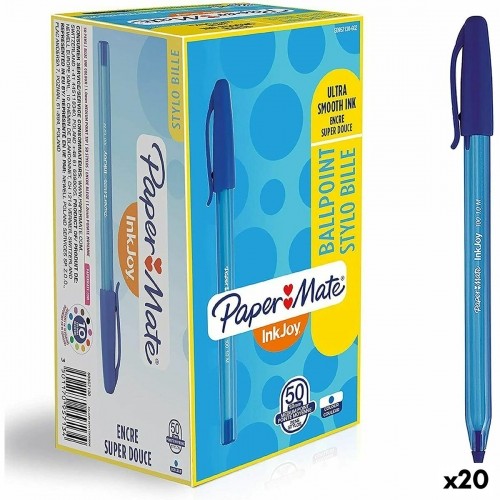 Pen Paper Mate Inkjoy 50 Pieces Blue 1 mm (20 Units) image 1