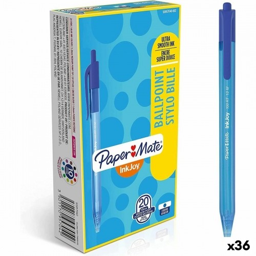 Pildspalva Paper Mate Inkjoy 20 Daudzums Zils 1 mm (36 Vienības) image 1