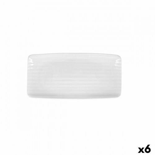 Snack tray Ariane Artisan Ceramic White 30 x 15 cm (6 Units) image 1